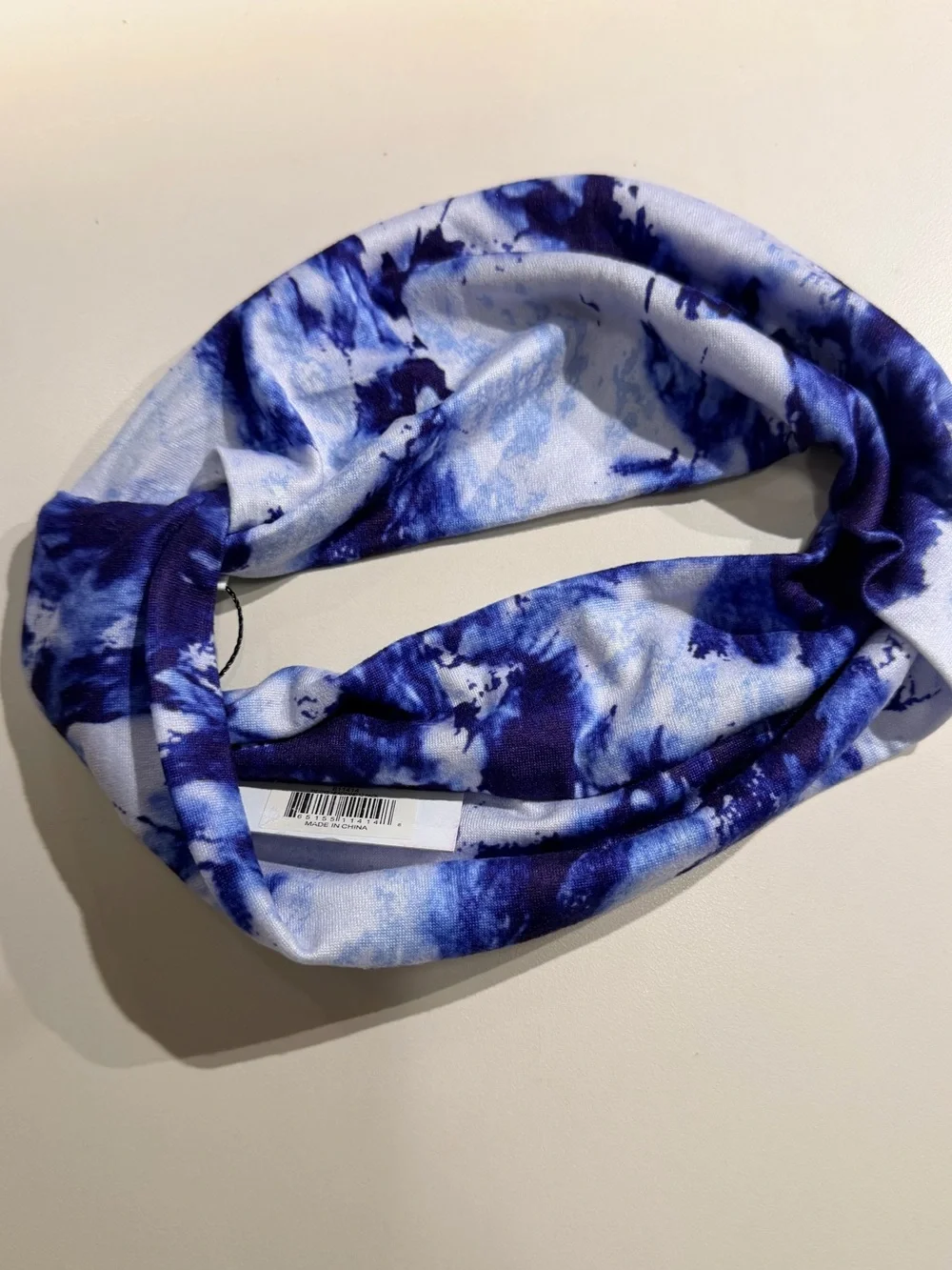 NWOT Tie-Dye Blue Infinity Headband